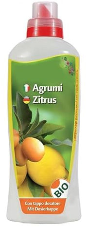 Virsus Concime Biologico Liquido per Agrumi AGR1, Flacone da 1 Litro, Tappo Dosatore, Fertilizzante per agricoltura Biologica, corretto nutrimento di agrumi coltivati, Arancio, Limone, Mandarino