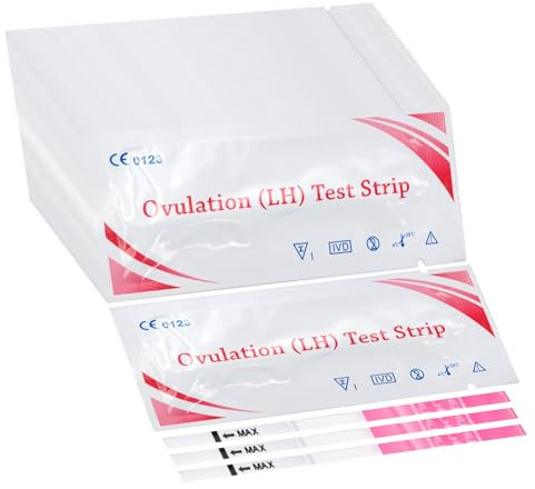 ZYNERY 60 Pièces Test d'Ovulation, Test Ovulation Bandelette, Teste de Grossesse, Tests d'Ovulation et de Fertilité, Test de Grossesse Précoce, Sensibilité Optimale 25 mIU/ml