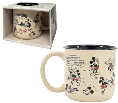 Taza modelo mug cerámica taza tazón desayuno 414ml para niños (Mickey Mouse)