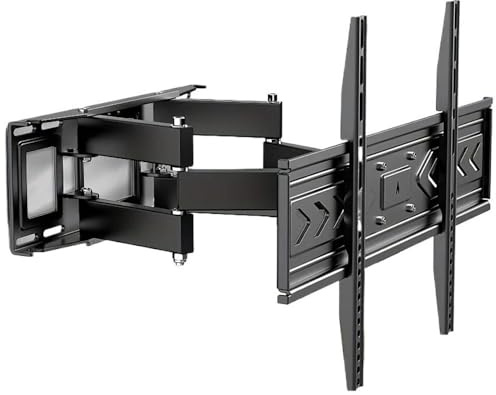 Soporte de pared para televisores curvos planos de 32 a 70 pulgadas, soporte de TV con brazo giratorio dual que extiende el brazo de rotación de inclinación para monitores