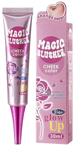 Färgändrande rodnad – flytande rouge smink för kinder | 30 ml byggbar formel med slät blandning, långvarig naturlig glöd kosmetika, enkel skiktning makeupgåva