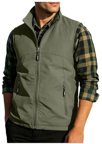 Gilet Softshell pour Homme Sans Manches, Veste Légère Respirante et Coupe Vent, Gilet Décontracté Imperméable Léger, Idéal pour la Randonnée, le , la Course à Pied, les et les Activités Extérieures