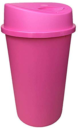 KetoPlastics 45L TOUCH BIN - Pink, Portable, Pedal Bin with Removable Lid for Home, Garden, Office, School, Kitchen, Bathroom
