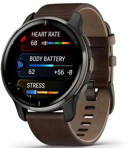 Garmin Venu 2 AMOLED Digital 416 x 416 pixels Touchscreen Black Grey Wi-Fi GPS (satellite)