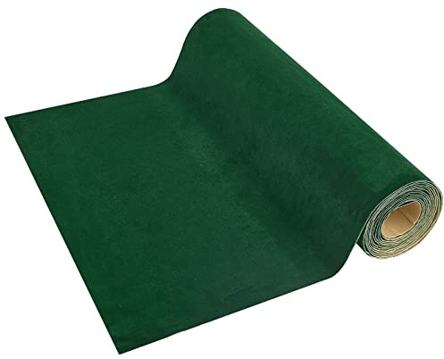BENECREAT 3mx40cm Dark Green Self Adhesive Velvet Flocking Sheet Velvet Fabric Drawer Liner for Jewelry Decoration 0.6mm Thickness