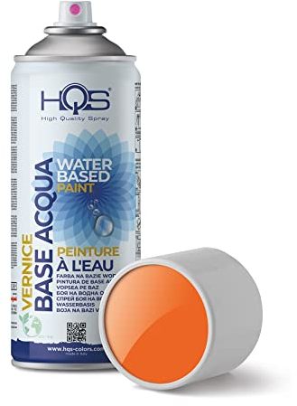 HQS Bomboletta di Vernice Spray 400ml Base Acqua Colori Ral (Ral 2004 Arancio)