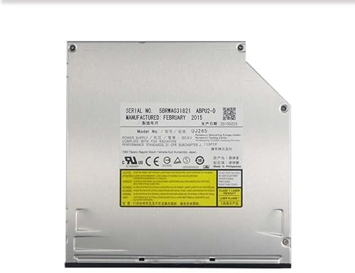 UJ-265 UJ265 3D Slim 12.7mm SATA Slot-in Internal Blu-ray Burner Dual Layer Bluray Writer BD-RE Burner Drive Supports 100GB BDXL XL TL, Silver (E018 UJ265)