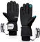 Durio wasserdichte Handschuhe Herren Damen Touchscreen Skihandschuhe Fahrradhandschuhe Winterhandschuhe Schwarz XL