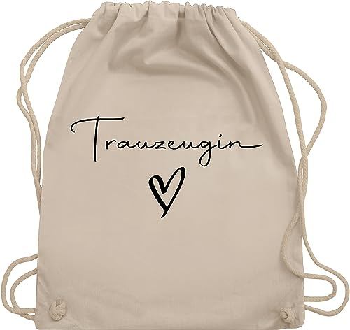 Shirtracer Turnbeutel Rucksack - JGA Junggesellenabschied Frauen - Trauzeugin Maid of Honor - Unisize - Naturweiß - brauttaschen bachelorette party stoffrucksack junggesellinnenabschied outfit