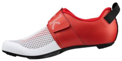 Fizik Transiro Hydra, Highly Breathable Triathlon Innovative Shoes, White/Metallic Red, 9.5-10