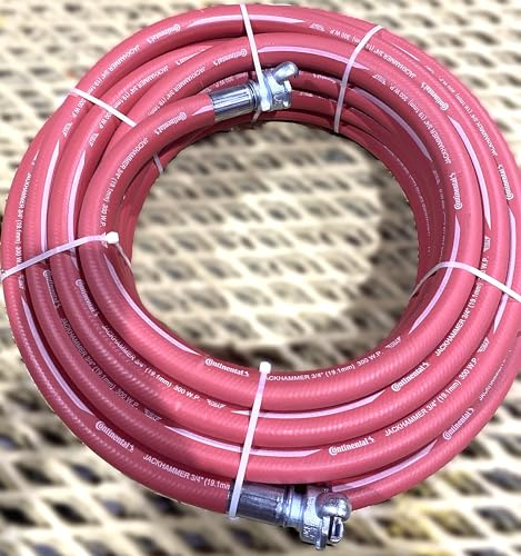 Con Forms 300psi 3/4 x 50ft Red Continental Jackhammer Industriall Air Hose with Universal Couplings, Class C