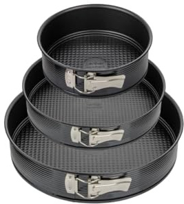 Zenker 9923450 - Set di 3 stampi rotondi con cerniera, stampo rotondo, stampo per mancati, stampi per dolci, stampi per dolci, stampi per dolci, stampi per dolci, stampi per dolci, stampi per torte