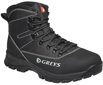 Greys Tital Fishing Boots | Durable Cleated Reinforced Wading Boots For River, Lake And Coastal Fishing | Directional Grip Rubber Sole | Saltwater Resistant Eyelets | UK 8 | EU 42