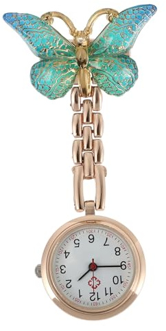 Reloj de Bolsillo de Enfermera Colgante Clip de Cuarzo Verde | Uso Hospitalario, Visión Clara, Diseño Broche, Estilo Colgante, para Personal de Enfermería
