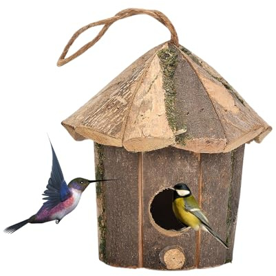 Nichoirs en Bois pour l'extérieur, nichoir Suspendu pour colibris, nichoir pour l'observation des Oiseaux Sauvages, nichoir pour merles Bleus pour ornithologues Amateurs,