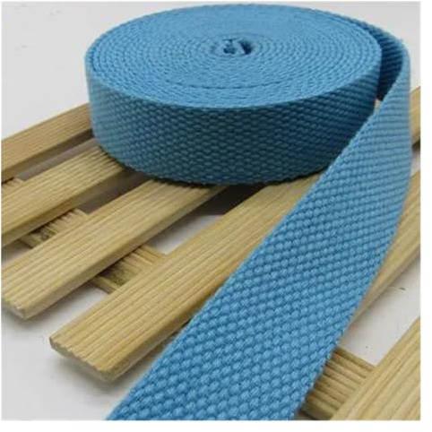 WEOKDFHA sadelgjord 5 meter 25 mm kanvas band bältesväska sadelgjord nylon ryggsäck band sömnadstillbehör (ljusblå)