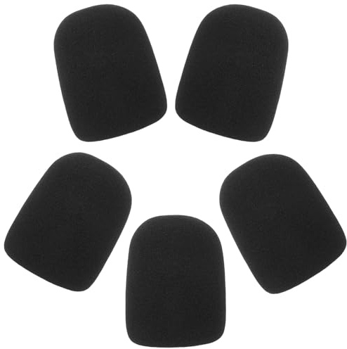 Holibanna 5 Pezzi Protezione Microfono Spugna Antivento Copertura Morbida Adatta Microfoni Palmari Riduzione Rumore Ambientale per Karaoke Ktv e Registrazioni Professionali