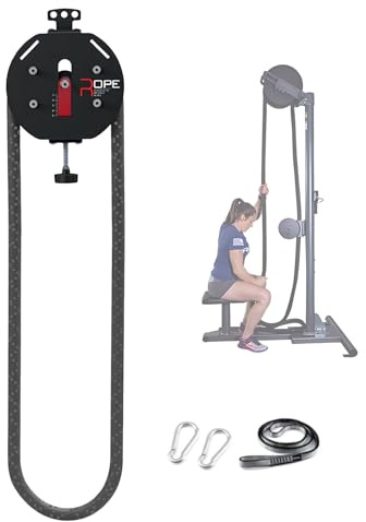 ändlös Reptränare, Repklättringsmaskin för Gym, Bärbart Kabeldragsystem, Hängande Hemmagymutrustning för Grepp, Armar, Rygg, Kroppskoordinationsövningar, Justerbart Motstånd Red