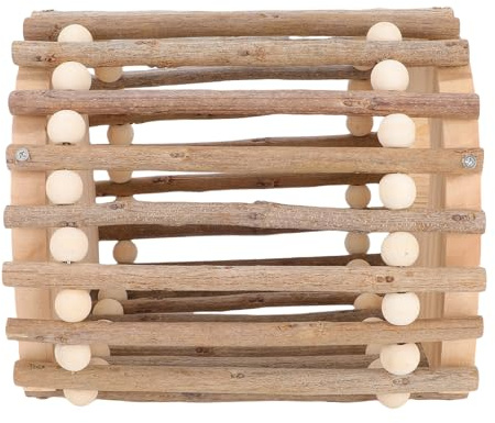 TOPINCN Échelle d'escalade pour Perroquet, Jouet pour Cage à Oiseaux, échelle en Bois à Double Ouverture, Maison en Bois pour Perroquet et Hamster, Stimulation Mentale et Exercice Physique