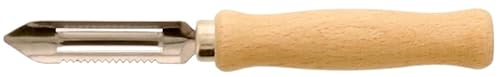 teemando® Sparschäler mit Klinge aus rostfreiem Edelstahl, 15 cm, zweischneidig für Rechts- und Linkshänder, für Kartoffeln, Obst und Gemüse, Gurken