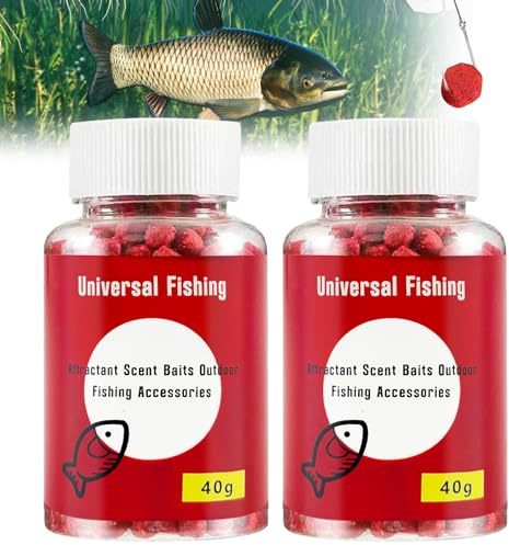 TaimeiMao Fish Attractants for Baits,Appâts parfumés Fish Attraction,Appât Universel pour la pêche Différentes variétés Pellets Paresseux Connexion Rapide pour Tous Les Poissons(2 pcs)