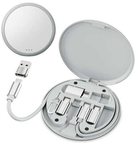 BASESAILOR Kit adattatore di ricarica USB,Set adattatori USB a USBC,Cavo ricarica 100W 0.3M,Connettore Tipo C a USB3.0 OTG iOS Micro Multi portatile per iPhone 17 16 16e 15 14 Pro Max Air,Galaxy S25