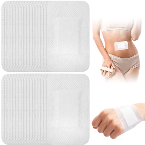 60Pcs Adhesive Dressings for Wounds, Wound Dressing Adhesive Sterile Dressings Extra Large Plasters 10cm x 6cm Wound Dressing for Wounds, Cuts, Leg Ulcers, Grazes and Venous Leg
