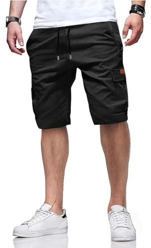 ZOXOZ Pantalones Cortos Hombre Algodon Verano Shorts con Bolsillos