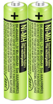 EOCIK NI-MH Rechargeable AAA Batteries 400mAh for Panasonic Cordless Phones