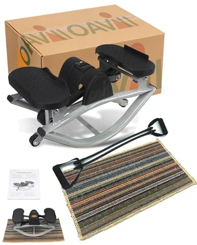 Lateral Rocking Fitness Stepper for Knees and Joints, Home Workout Machine, Portable Compact Side-to-Side Steppers for Legs, Glutes, Absz, Low-Impact Lateral Steppers
