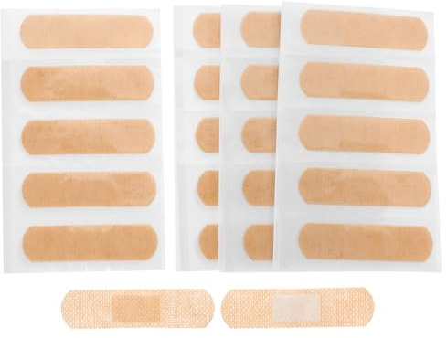 VILLCASE Waterproof Silicone Gel Bandages for Fingers, Breathable Skin-Colored Non-Woven Fabric Adhesive Plasters 72x19mm, 40pcs for Small Wound Care and Outdoor Protection