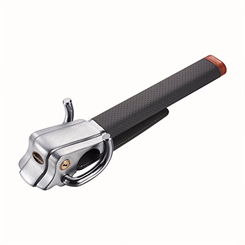 Blueshyhall Universal Auto Lenkradschloss Lenkrad Sperre Anti Diebstahl Lenkrad Schlösser mit Schlüssel (GRAU)