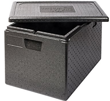 Thermo Future Box GN 1/1 Premium Thermobox Kühlbox, Transportbox Warmhaltebox und Isolierbox mit Deckel,61 Liter 60 x 40 Thermobox,Thermobox aus EPP (expandiertes Polypropylen)