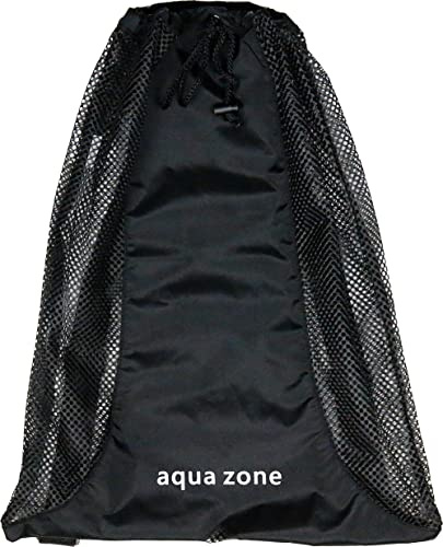 Equipo, bolsa de malla para natación, buceo, con cordón, natación, mochila deportiva (negro, 2318)