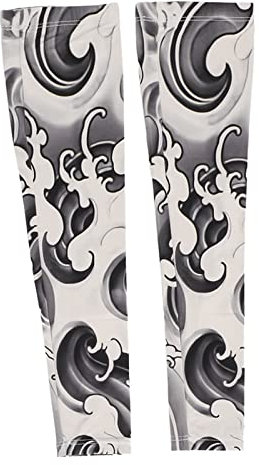 Manches de Bras de Protection Solaire UV Bras de Refroidissement Faux Manchons de Tatouage Protection Solaire Beau Motif Respirant Empêcher les Manchons de Bras de Tatouage de