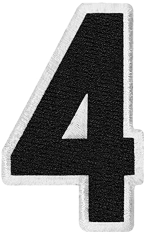 Taktiska siffror lapp broderat märke applikation fästanordning krok och ögla emblem - fyra
