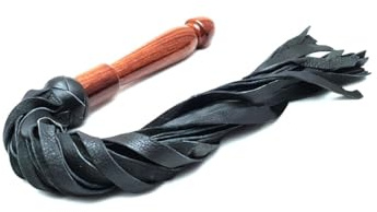 Sduxion Flogger Premium Leather Riding Crop: Equestrian Whip Leather Riding Flogger Whip (Style 4)