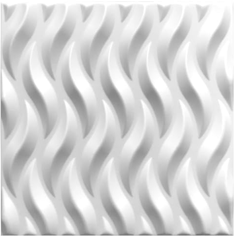 Deccart - 3D Wandpaneele 50x50 cm - Paneele Wand Wall Panels Deko Wandverkleidung Innen Panel Deckenverkleidung Decke Deckenpaneele Platten Styropor EPS-Polystyrol Feuer 12 m², 48 Stück,weiß