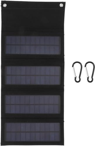 20W USB Cargador Solar Exterior Panel Solar Plegable Senderismo Camping Cargador Solar Batería Solar monocristalina Portátil Senderismo Camping Gear Panel (20W)