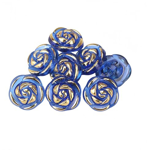 10 piezas de botones de flores de rosa de acrílico, botones de camisa, accesorios de costura, manualidades DIY