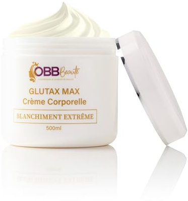 OBB Beauty – GLUTAX MAX Crema Corporale 500ml – Sbiancamento Extreme – Unificante, schiarente e idratante