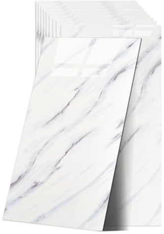Adesivi per piastrelle in marmo, autoadesivi, per cucina, 60 x 30 cm, impermeabili, per cucina e bagno (Nuvole Fluenti)