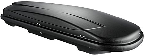 Dachbox VDPJUXT400 schwarz 400 Ltr abschließbar + Dachträger Tema kompatibel mit VW kompatibel mit Volkswagen T5 Multivan ab 2009 Aluminium