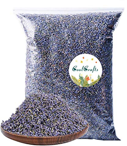 CoolCrafts Lavendelblüten 450g Lavendel Getrocknet Lavendel für Lavendelkissen, Seife, Duftsäckchen, Potpourri Duft
