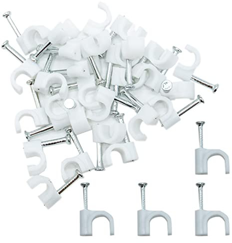 4mm Round Cable Clips 100pcs Assortment Cable Holder Management Wire Tidy Clips