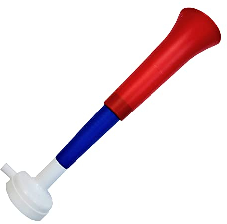 FUN FAN LINE - Pack 3 Trompetas Vuvuzela Tres Cuerpos | Bocina Compacta y Desmontable para Fútbol, Fiestas y Eventos Deportivos | Ruido 98 DB Animación Infantil y Adulta (Serbia)