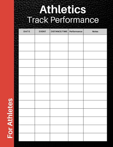 Athletics Track and Field Performance Journal: 120-Page Log Book for Athletes | Track Progress, Set Personal Bests, and Achieve Your Goals
