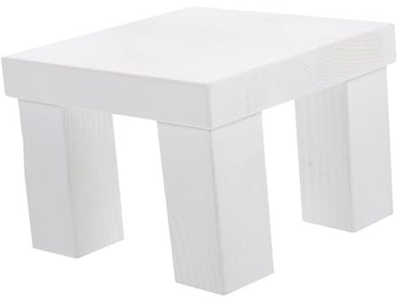 Uonlytech Wooden Stool Photography Prop Small Bench Square Mini Stool Plant Stand