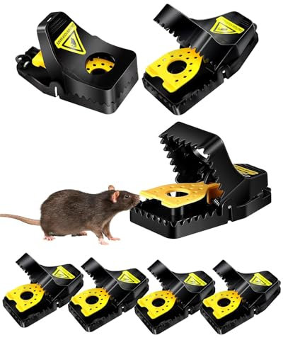 Mausefalle, 6er Set Profi Verbesserte Faux Käse Pedal Mausefallen Rattenfalle Schlagfalle ungiftigem Lebensmittel Effektiv Mausefalle mit Köder, Wiederverwendbare Mäusefalle für Haus und Garten