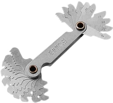 Herramienta profesional de medición de rosca de alta precisión, calibres de paso de tornillo fácil de usar para ingenieros, reparación de hombres y proyectos, comprobador de roscas fácil de